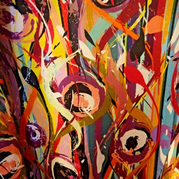 XL Artsy‎ Zebra & Abstract Print Open Jacket – Designer Style Statement Piece - Picture 3 of 6